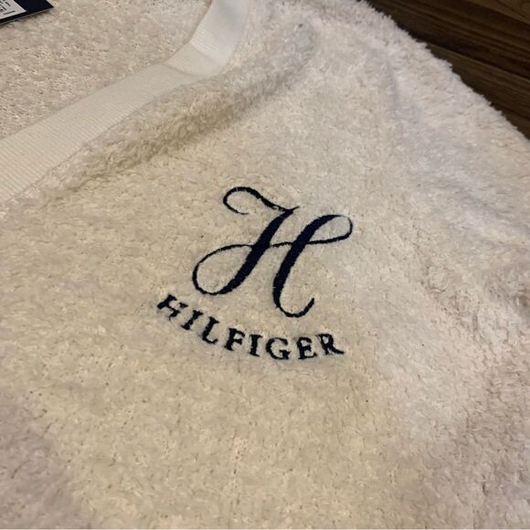 Cream Sherpa Tommy Hilfiger Slip on Cardigan - Picture 2 of 5